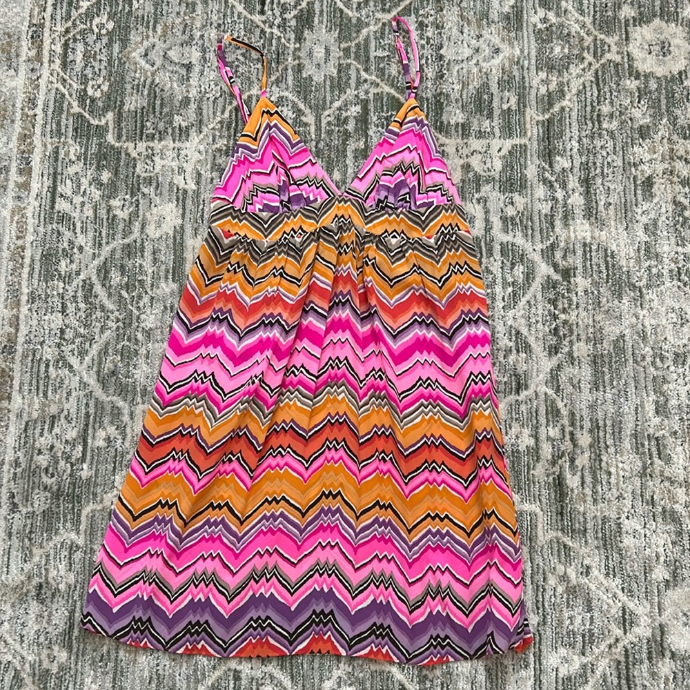 Chevron Silk Dress - image 1